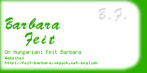 barbara feit business card